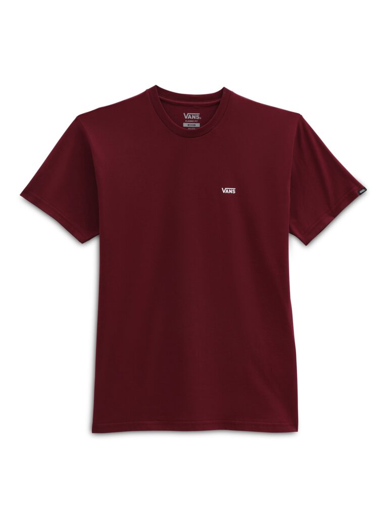 VANS Tricou  roșu bordeaux / alb