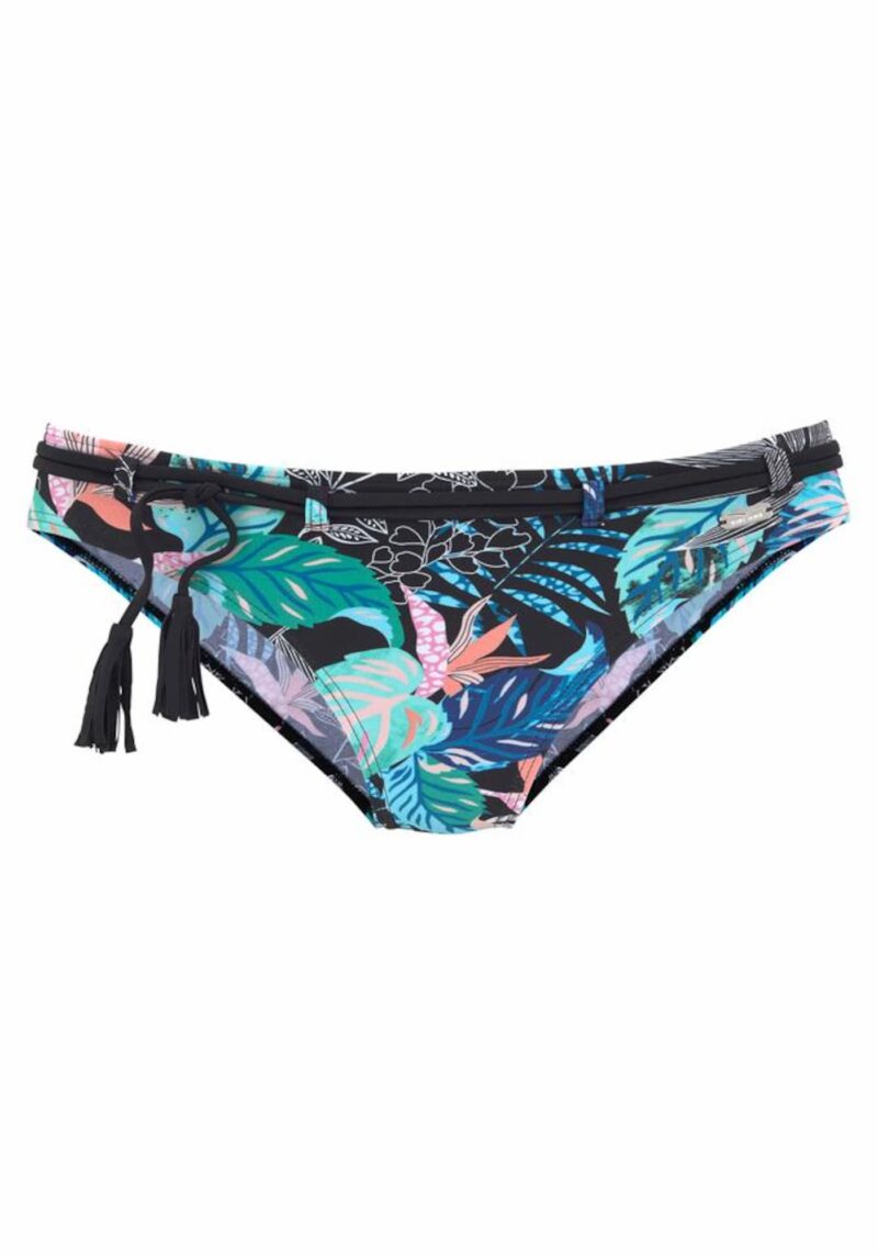 VENICE BEACH Slip costum de baie 'Smash'  turcoaz / negru