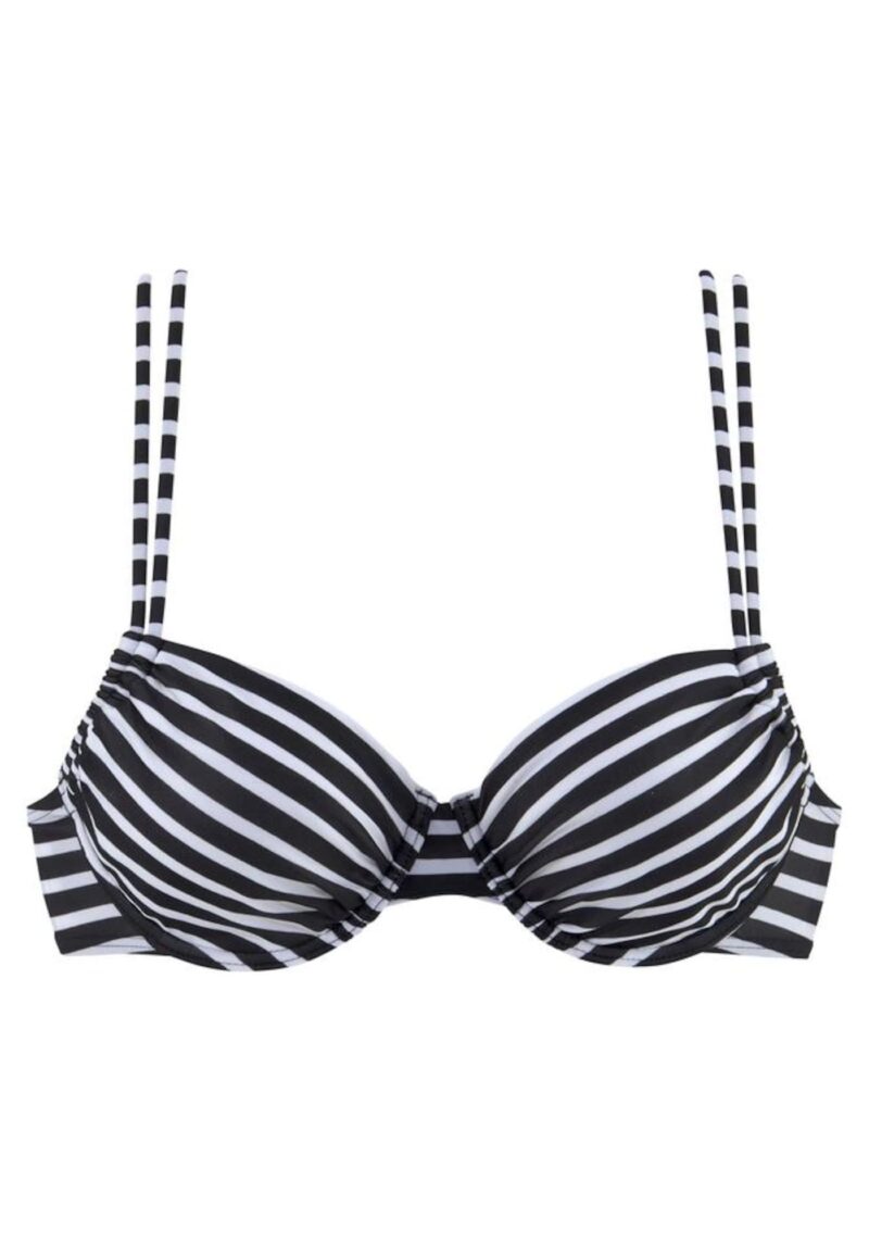 VENICE BEACH Sutien costum de baie  negru / alb