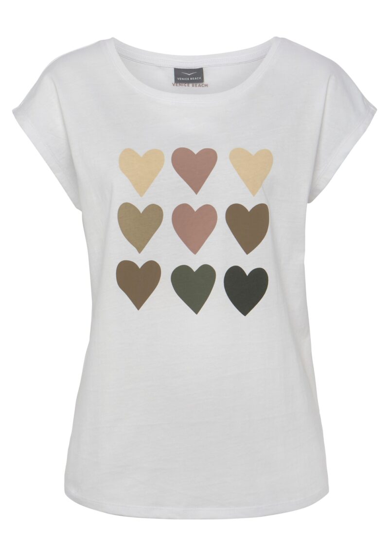 VENICE BEACH Tricou  bej / gri taupe / oliv / alb