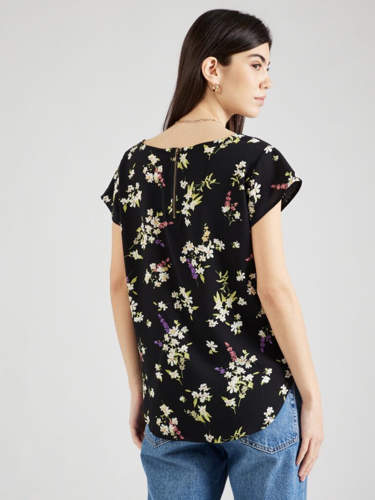 VERO MODA Bluză 'VMSAKI'  verde stuf / lila / rosé / negru preţ