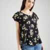 VERO MODA Bluză 'VMSAKI'  verde stuf / lila / rosé / negru