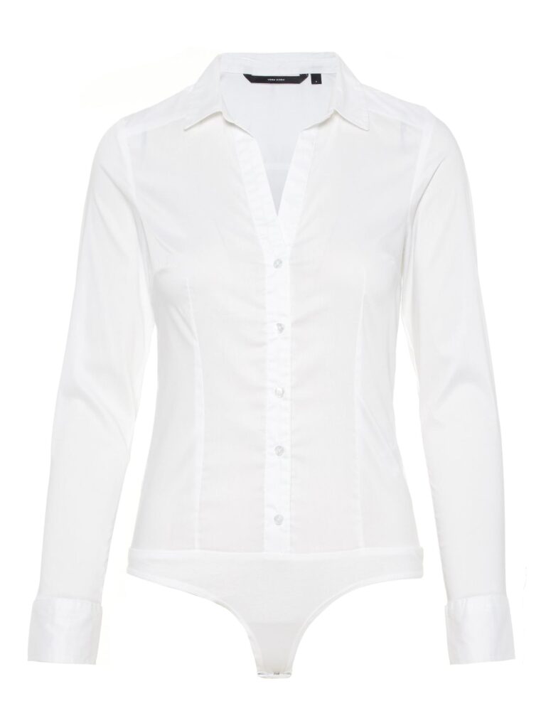 VERO MODA Bluză body 'VMLady'  alb natural