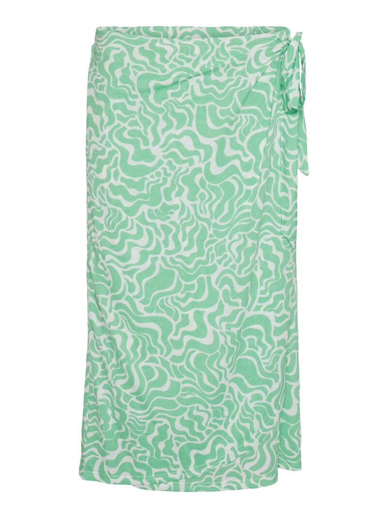 VERO MODA Fustă  verde jad / alb