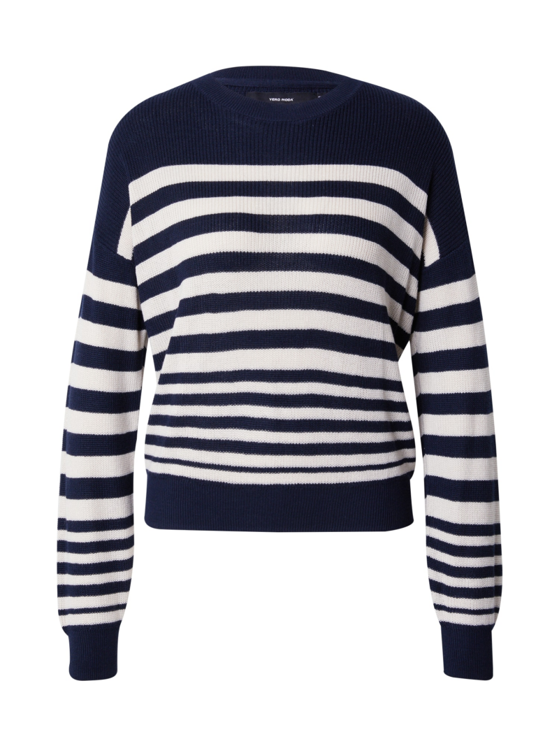 VERO MODA Pulover 'NEW LEXSUN'  bleumarin / alb