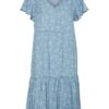 VERO MODA Rochie 'Harper'  albastru denim / alb