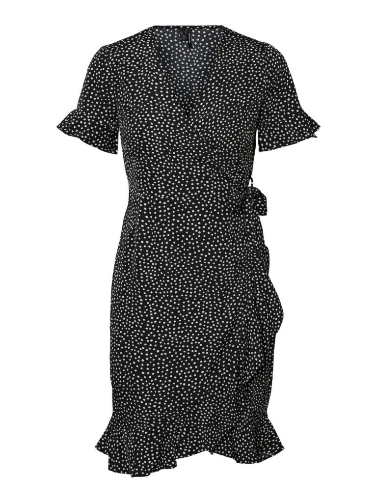 VERO MODA Rochie 'VMHenna'  negru / alb