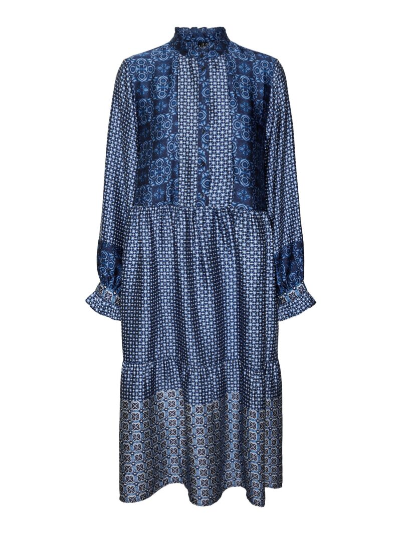 VERO MODA Rochie tip bluză 'Levi'  bleumarin / alb / alb murdar