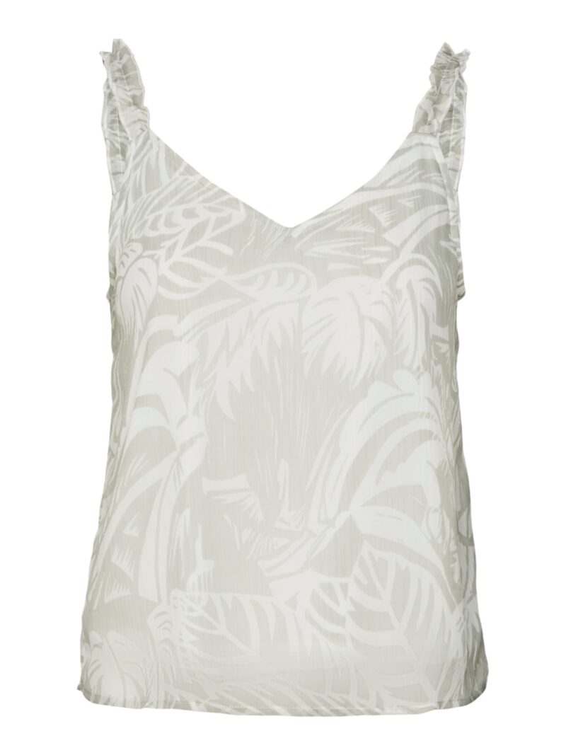 VERO MODA Top 'KAYA'  verde pastel / alb