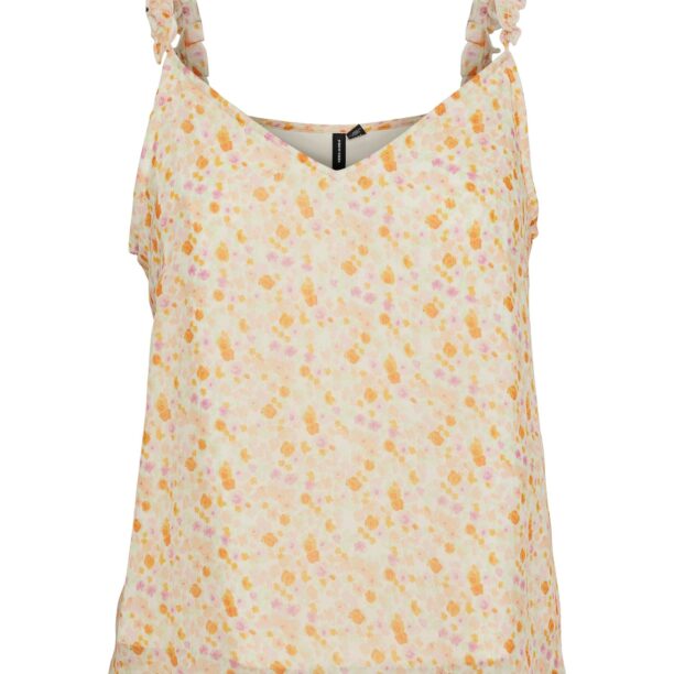 VERO MODA Top 'SMILLA'  galben auriu / lila / portocaliu pastel / alb