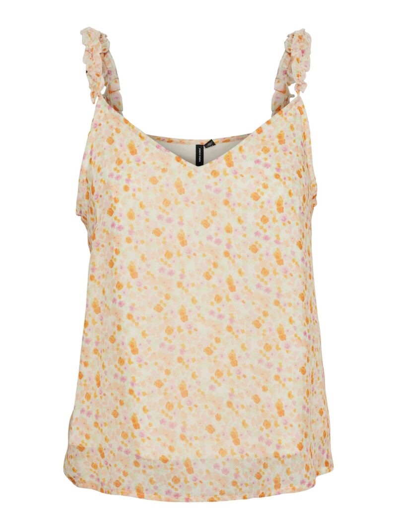 VERO MODA Top 'SMILLA'  galben auriu / lila / portocaliu pastel / alb