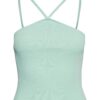 VERO MODA Top brodat 'Helena'  verde mentă