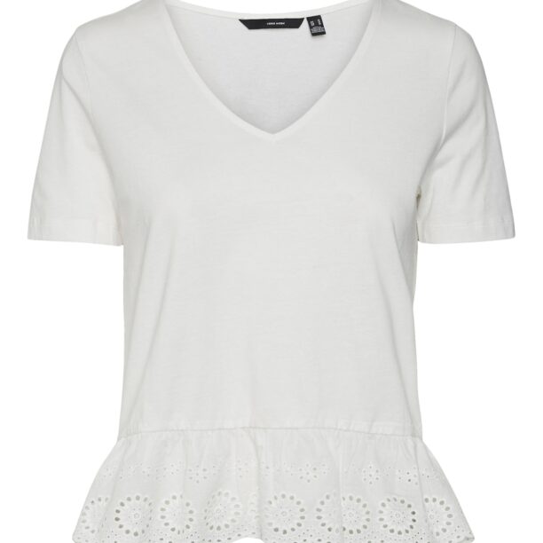 VERO MODA Tricou 'EMILY'  alb natural