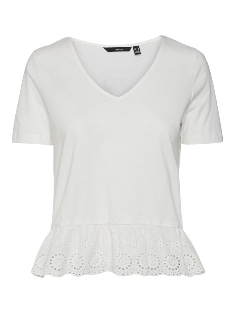 VERO MODA Tricou 'EMILY'  alb natural