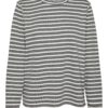 VERO MODA Tricou 'MATHILDE'  gri metalic / alb