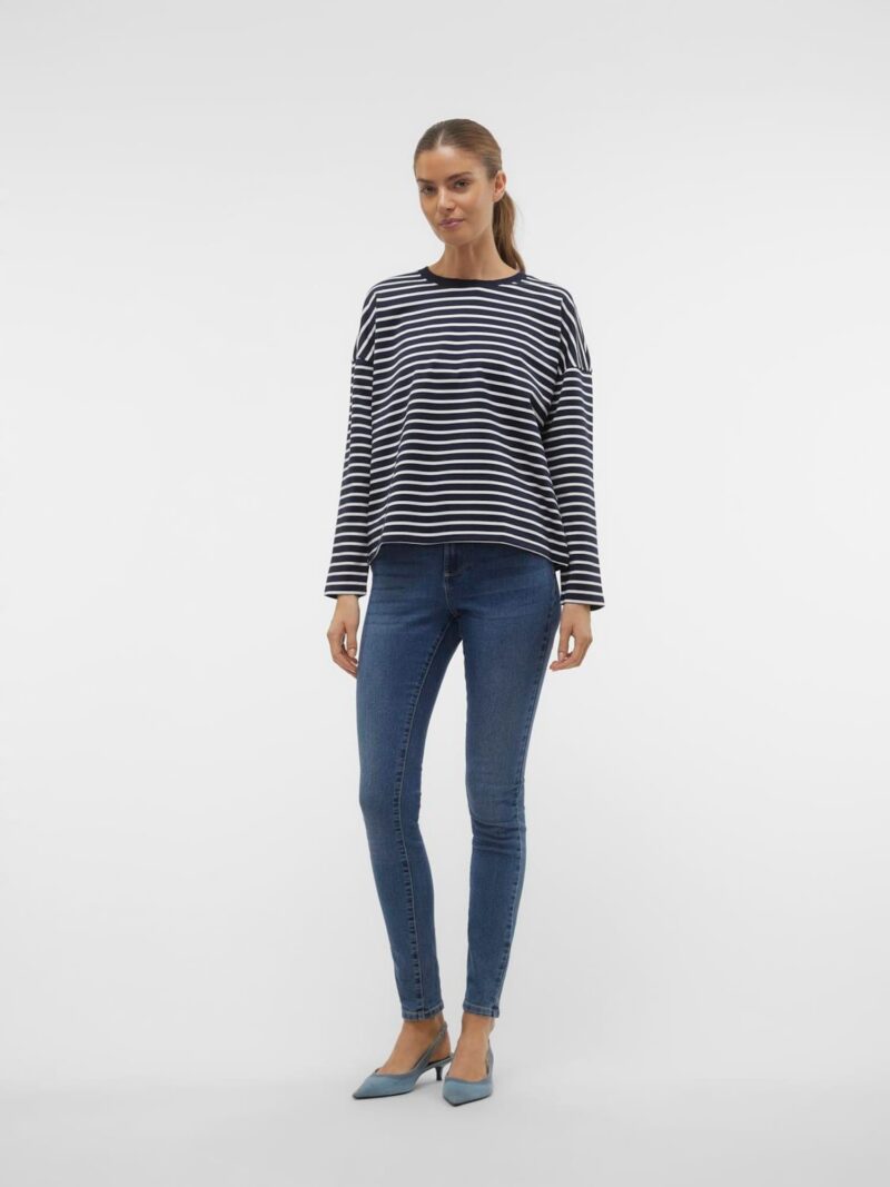 VERO MODA Tricou 'VMAbby'  bleumarin / alb preţ