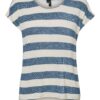 VERO MODA Tricou 'VMWide'  albastru porumbel / alb