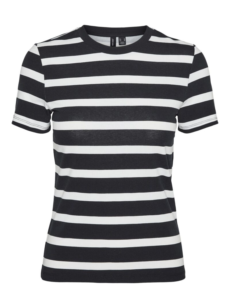 VERO MODA Tricou  negru / alb