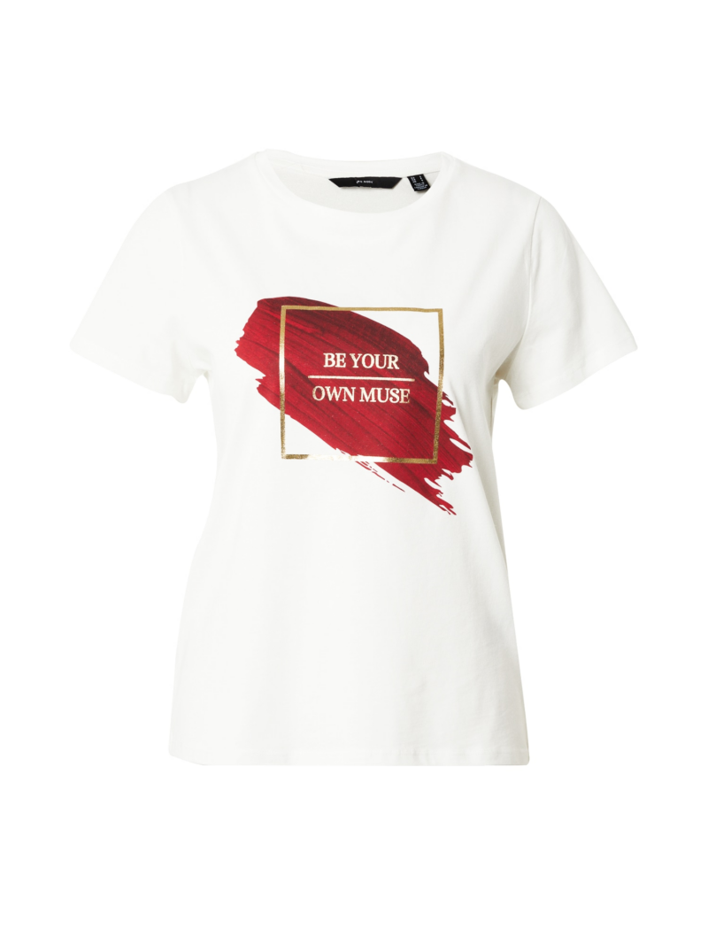 VERO MODA Tricou  roșu / alb