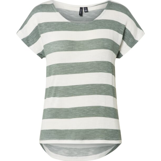 VERO MODA Tricou  verde amestecat / alb