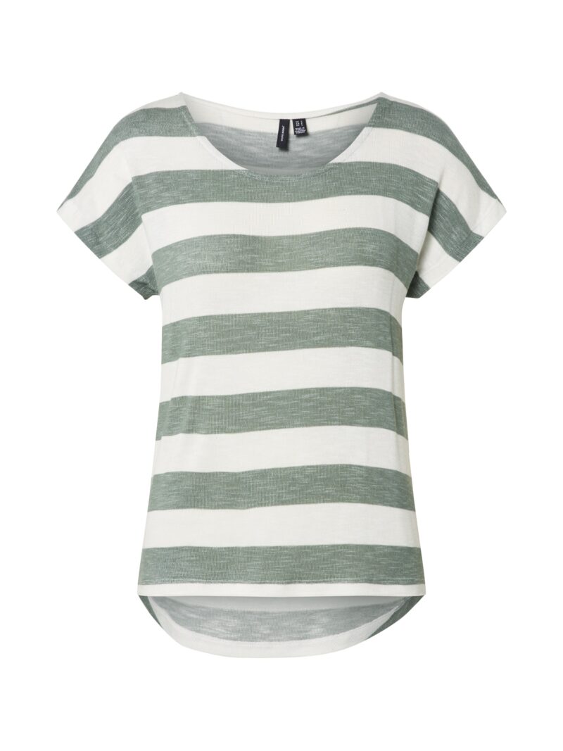 VERO MODA Tricou  verde amestecat / alb