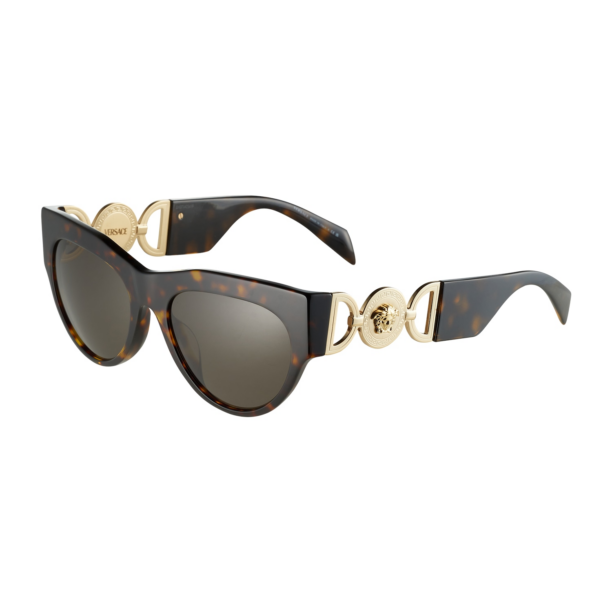 VERSACE Ochelari de soare '4440U 56 108/3'  maro coniac / maro închis / auriu