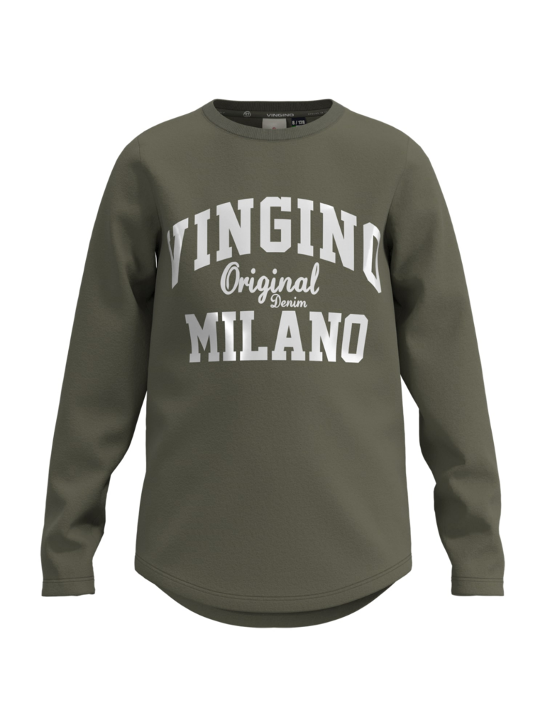 VINGINO Tricou  gri argintiu / verde închis