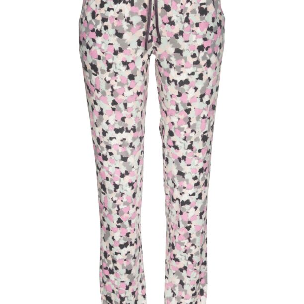 VIVANCE Pantaloni de pijama 'Dreams'  gri / roz / negru / alb