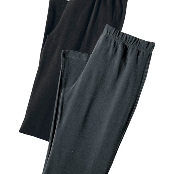 VIVANCE Pantaloni de pijama  gri metalic / negru