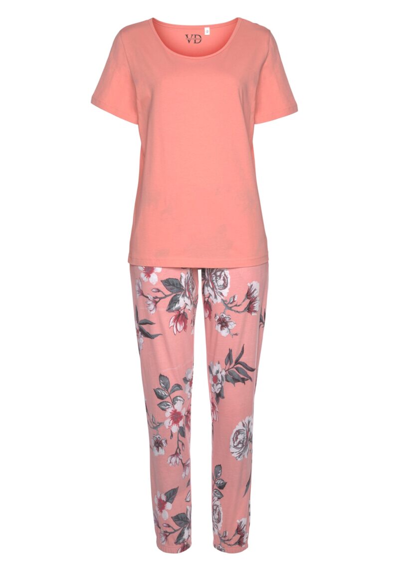 VIVANCE Pijama 'Hortensia'  corai / roz pal