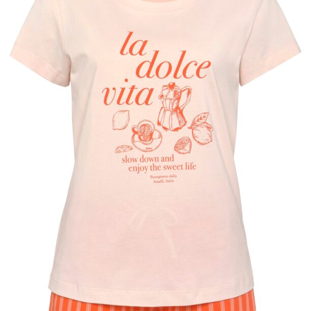 VIVANCE Pijama  portocaliu / roz deschis