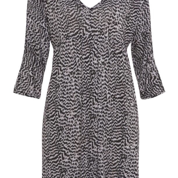 VIVANCE Rochie  gri taupe / negru / alb