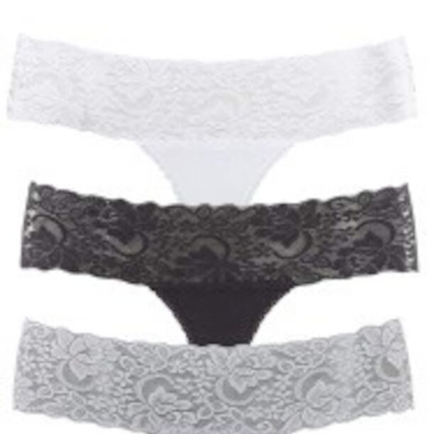 VIVANCE Tanga  gri / negru / alb