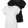 VIVANCE Tricou  auriu / negru / alb