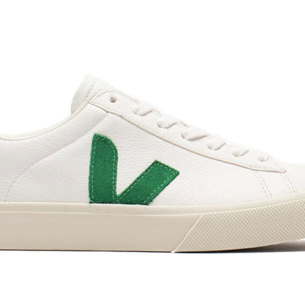 Veja CAMPO CHROMEFREE LEATHER EX WHITE EMERAUDE