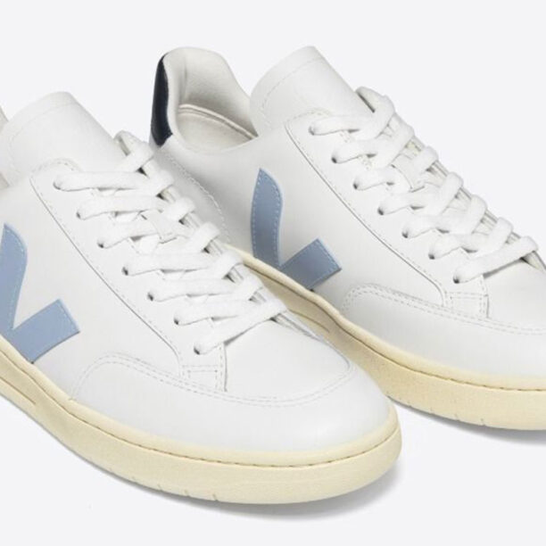 Cumpăra Veja V-12 Leather White Steel Nautico