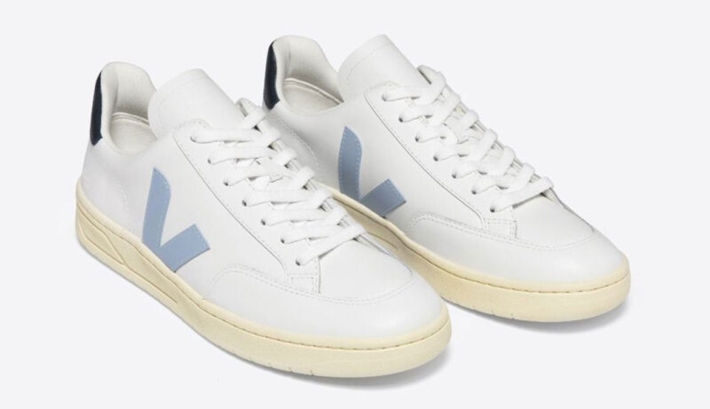 Cumpăra Veja V-12 Leather White Steel Nautico