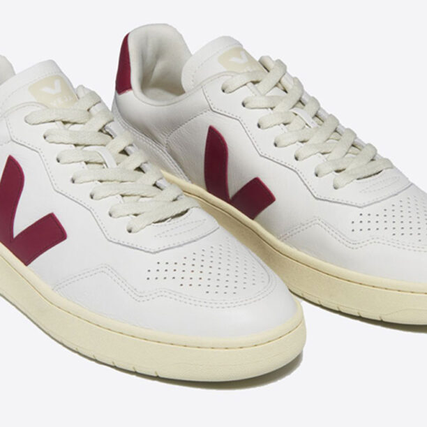 Veja V-90 Leather Ext White Marsala preţ