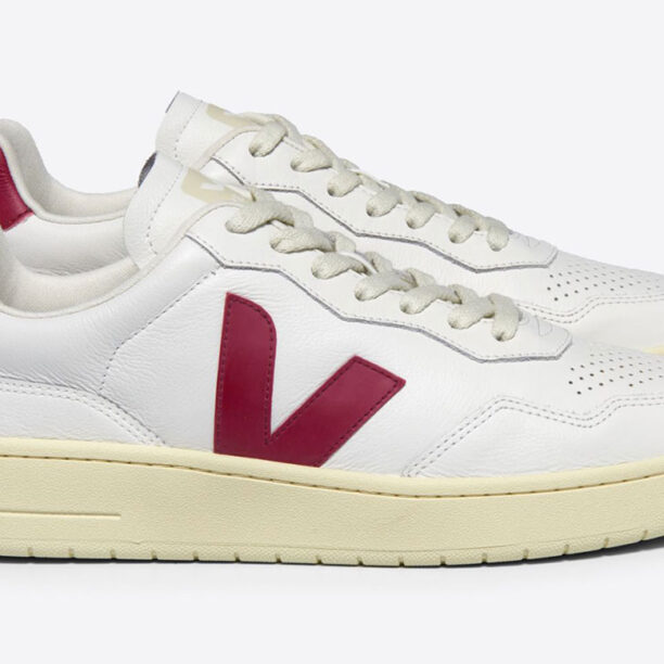 Veja V-90 Leather Ext White Marsala