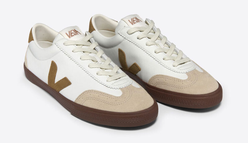 Veja Volley O.T. Leather White Tent Bark preţ