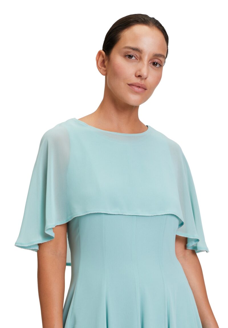 Original Vera Mont Rochie de cocktail  albastru aqua / argintiu