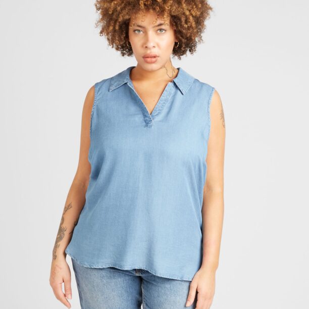 Vero Moda Curve Bluză 'CHARPER'  albastru denim