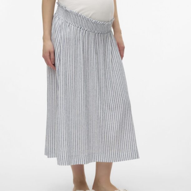 Original Vero Moda Maternity Fustă 'BERTA'  albastru marin / alb