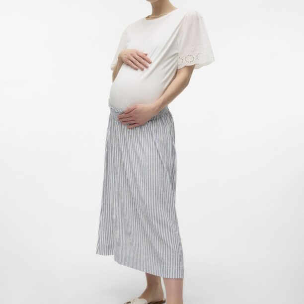 Vero Moda Maternity Fustă 'BERTA'  albastru marin / alb