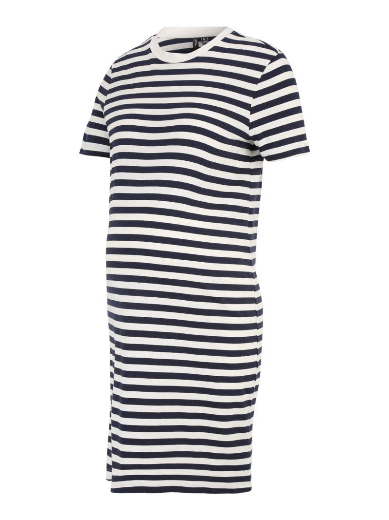 Vero Moda Maternity Rochie 'MOLLY'  bleumarin / alb