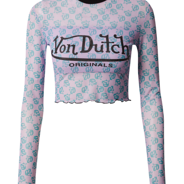 Von Dutch Originals Tricou 'AKELA'  verde jad / roz / negru