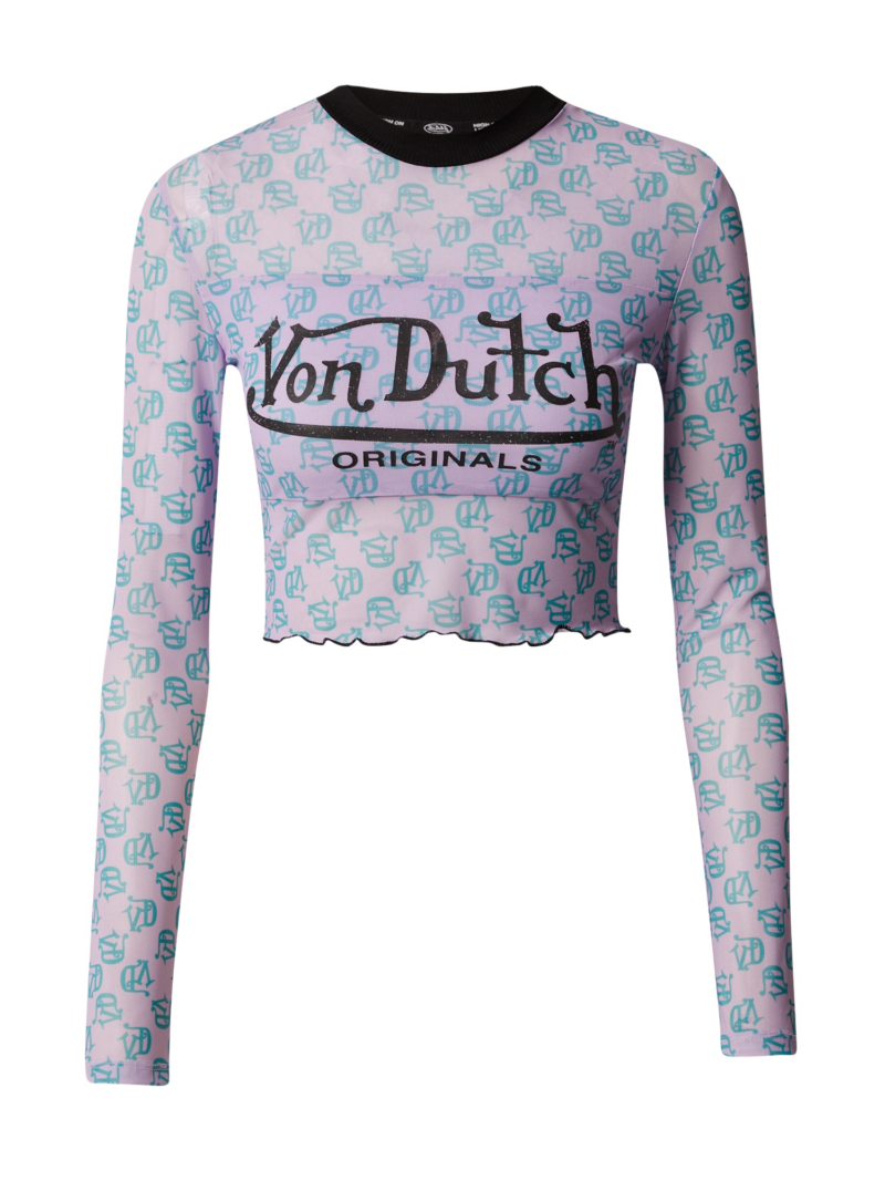 Von Dutch Originals Tricou 'AKELA'  verde jad / roz / negru