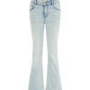 WE Fashion Jeans  albastru deschis / maro