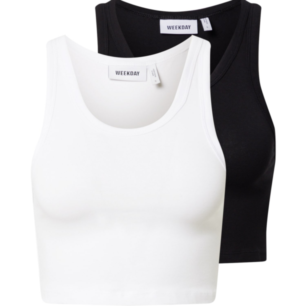 WEEKDAY Top  negru / alb