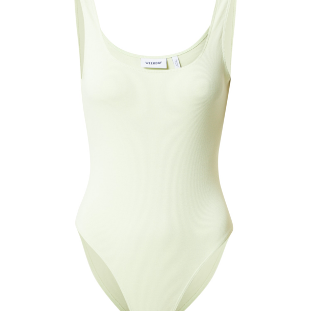 WEEKDAY Tricou body 'Irina'  verde pastel